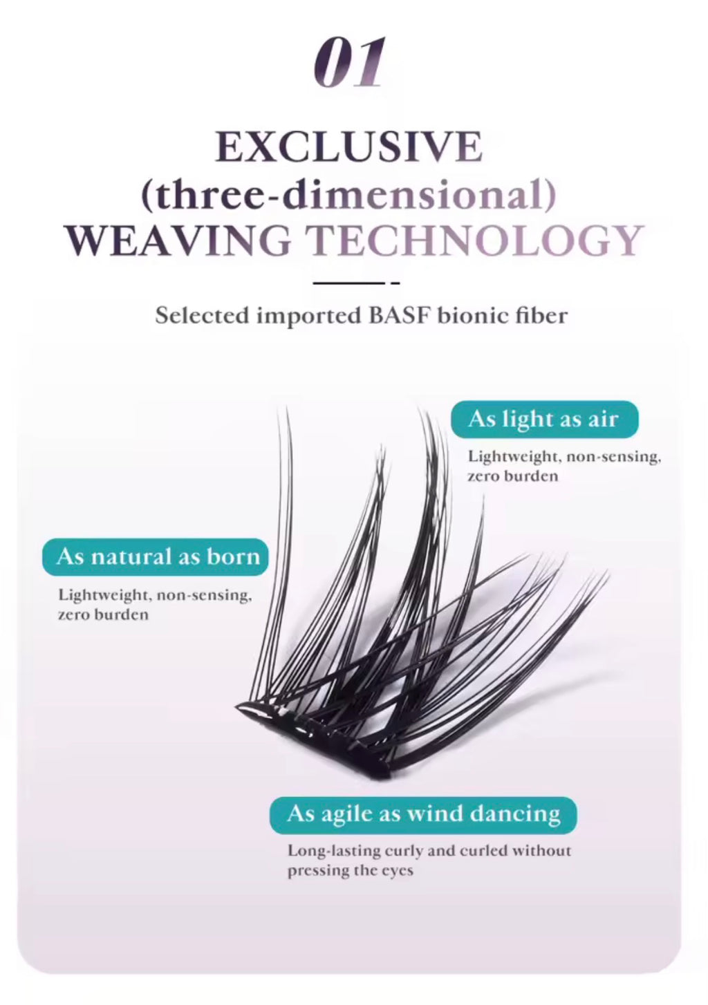 01 Jasmine Wispy Lash Clusters