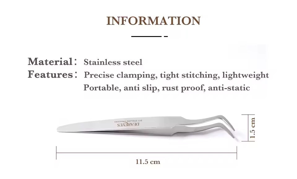 DearEys Eyelash Professional Tweezers